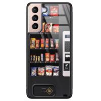 Samsung Galaxy S21 glazen hardcase - Snoepautomaat