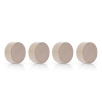 magnetoplan Design Magnets Wood Series Circle, 4 stuks, premium magneten van berkenhout, rond, FSC-gecertificeerd
