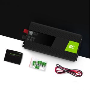 Green Cell INV22 netvoeding & inverter Auto 1500 W Zwart