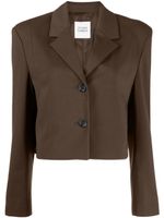 STUDIO TOMBOY blazer crop à simple boutonnage - Marron