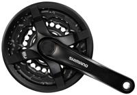 Shimano Crankstel 6/7/8 speed Tourney FC-TY501 met 170mm crankarm 48 x 38 x 28T zwart (werkplaatsverpakking)