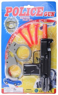 LG Imports politieset met machinepistool 5 delig zwart