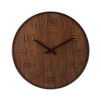 NeXtime NE-3096BR Wandklok Dia. 35 Cm, Hout, Bruin, &apos;Wood Wood Medium&apos; - thumbnail