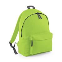 Bagbase, Junior Fashion rugzak, moderne rugzak voor kinderen Gr. Medium, groen, limoengroen/grafietgrijs, Eén maat, klassiek