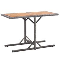 Tuintafel poly rattan en massief acaciahout antraciet - thumbnail