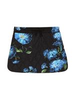 Dolce & Gabbana Kids jupe à fleurs - Noir