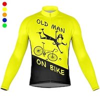 Voor heren Wielrenshirt Lange mouw Fietsen Shirt Kleding Bovenlichaam met 3 achterzakken Bergracen Wegwielrennen Ademend Sneldrogend Vochtregelerend Reflecterende strips Zwart Geel Rood Grafisch Lightinthebox