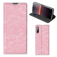 Sony Xperia L4 Smart Cover White Flowers - thumbnail