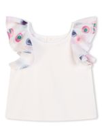 Chloé Kids blouse en coton biologique à volants - Blanc - thumbnail