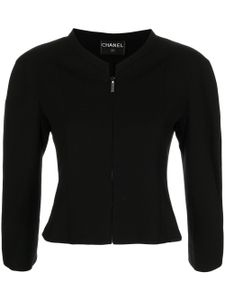 CHANEL Pre-Owned veste crop à fermeture zippée - Noir