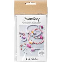 Creativ Company Mini Hobbyset Sieraden Elastische Armband en Ring - thumbnail