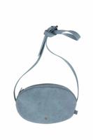 Zusss schoudertas ovaal grijs blauw