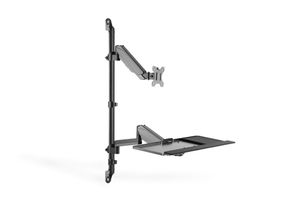 Digitus DA-90372 Monitor-wandbeugel 1-voudig 43,2 cm (17) - 81,3 cm (32) Zwart In hoogte verstelbaar, Zwenkbaar, Kantelbaar, Kantelbaar en zwenkbaar,