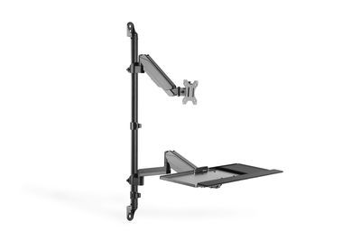 Digitus DA-90372 Monitor-wandbeugel 1-voudig 43,2 cm (17) - 81,3 cm (32) Zwart In hoogte verstelbaar, Zwenkbaar, Kantelbaar, Kantelbaar en zwenkbaar,