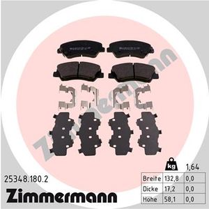 Remblokkenset, schijfrem ZIMMERMANN, u.a. für Hyundai, KIA