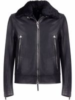 Giuseppe Zanotti veste Deven en cuir - Noir