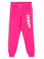 Marni Kids pantalon de jogging à logo imprimé - Rose