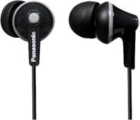 Panasonic RP-HJE125E-K In-Ear-Koptelefoon (Incl. 3 Maten Ear Buds, 10-24.000 Hz, 1,1 m Kabel), Zwart