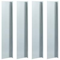 vidaXL Slakkenhek 4 st 170x7x25 cm 0,7 mm gegalvaniseerd staal