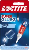 Loctite secondelijm Super Glue Glas, 3 g, op blister