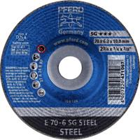 PFERD 62207626 E 70-6 SG STEEL/10,0 Afbraamschijf gebogen Diameter 70 mm Boordiameter 10 mm Staal 10 stuk(s) - thumbnail