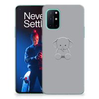 OnePlus 8T Telefoonhoesje met Naam Grijs Baby Olifant