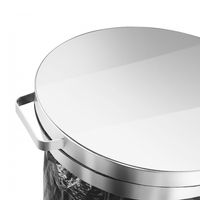 Hailo ProfiLine MSS Design XXXL Afvalzakhouder 120 l Staal (Ø x h) 355 mm x 990 mm Zilver 1 stuk(s) - thumbnail