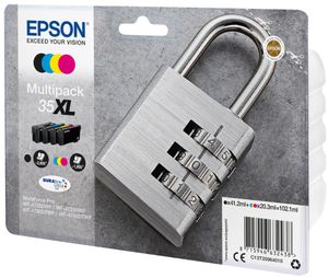 Epson Inktcartridge T3596, 35XL Origineel Combipack Zwart, Cyaan, Magenta, Geel C13T35964010