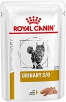 Royal Canin Veterinary Urinary S/O Mousse, 12 x 85 g, volledig dieet voor katten, kan bijdragen aan het oplossen van struvitstenen en het verminderen van recidieven