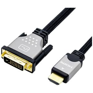 ROLINE 11.04.5874 video kabel adapter 7,5 m DVI HDMI Zwart, Zilver