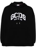 GCDS hoodie en coton à logo brodé - Noir