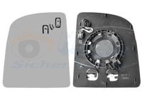 VAN WEZEL Spiegelglas glas buitenspiegel convex, verwarmbaar links