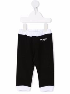 Balmain Kids pantalon de jogging à logo imprimé - Noir