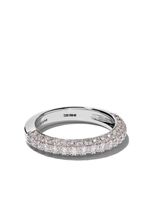 De Beers Jewellers bague DB Darling Half Pavé 3.5mm en or 18ct et diamants - Argent