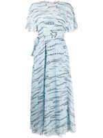 RED Valentino robe mi-longue à imprimé étoiles - Bleu