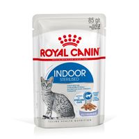 Royal Canin Indoor Sterilised in Jelly natvoer kattenvoer zakjes 12x85g - thumbnail