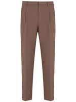 Emporio Armani pantalon à plis marqués - Marron