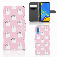Samsung Galaxy A7 (2018) Telefoonhoesje met Pasjes Sleeping Cats