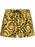 Versace short de bain à imprimé Barocco - Noir