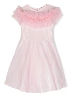 Monnalisa robe à volants en tulle - Rose