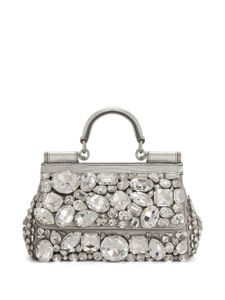 Dolce & Gabbana petit sac à main Sicily satiné KIM DOLCE&GABBANA - Argent