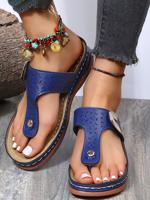 Pu Plain Summer Slide Sandals