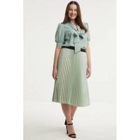 JD Williams satijnen rok mintgroen/zwart