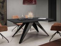 Verlengbare eettafel AWESOME 140>240 cm zwart