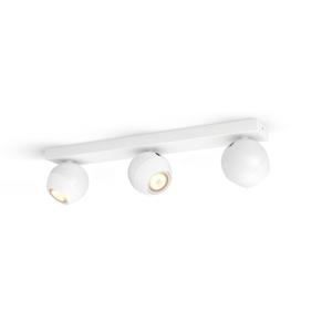 Philips Lighting Hue LED-plafondspots 871951433910100 Hue White Amb. Buckram Spot 3 flg. Weiß 3x350lm inkl. Dimmschalter GU10 15 W