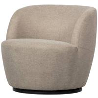 WOOOD Serra Draaifauteuil - Polyester - Zand - 75x70x69