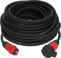 Brennenstuhl Professional verlengsnoer VN 2200, 25m kabel H07RN-F 3G2,5 in zwart, bouwplaatsgebruik en permanent buitengebruik IP44, Made in Germany