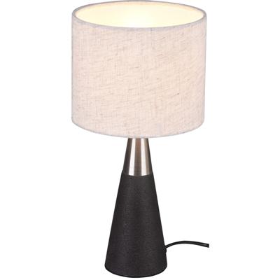 LED Tafellamp - Tafelverlichting - Trion Menpa - E14 Fitting - Rond - Beton - Beton