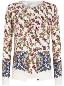 ETRO ensemble haut-cardigan à motif de baies - Blanc