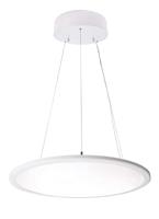 KapegoLED hanglamp, LED-paneel transparant rond, neutraal wit, wit EEK: A+
